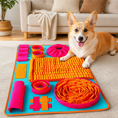 Ortekor Slow-Feeder & Washable Snuffle Mat