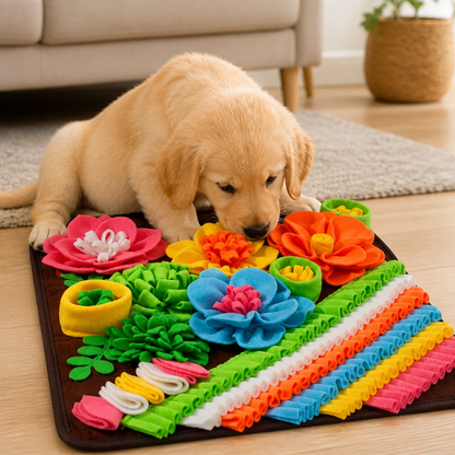Ortekor Soft Fleece & Slow-Feeding Dog Puzzle Mat