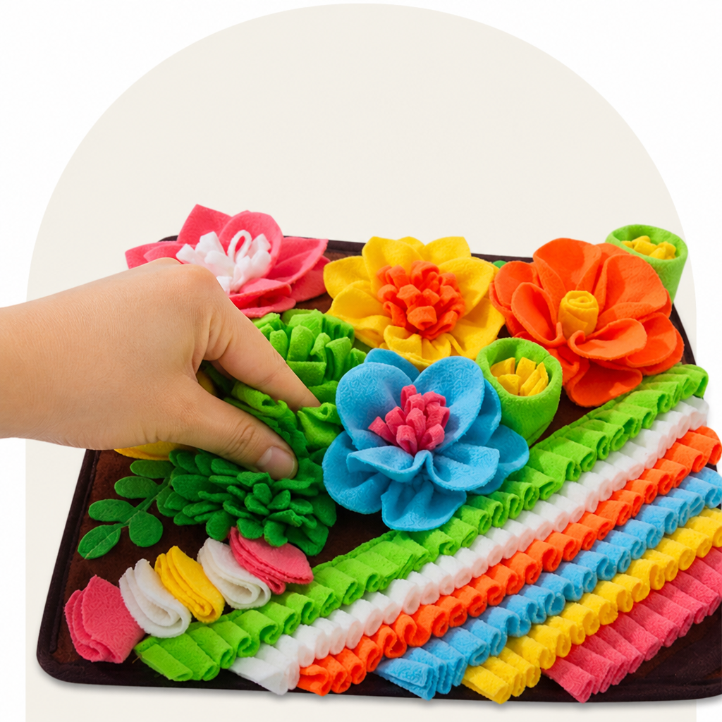 Ortekor Soft Fleece & Slow-Feeding Dog Puzzle Mat