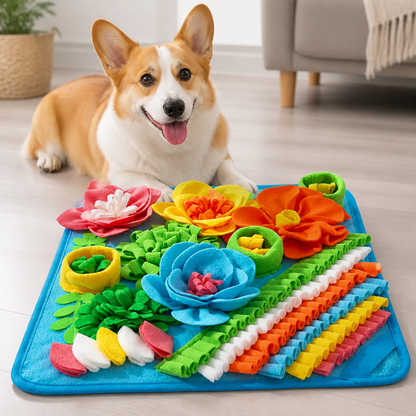 Ortekor Soft Fleece & Slow-Feeding Dog Puzzle Mat