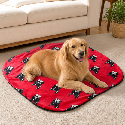 Ortekor Soft Fleece Washable Pet Blanket (Bulldog & Bull Terrier Prints)