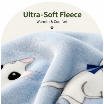 Ortekor Soft Fleece Washable Pet Blanket (Bulldog & Bull Terrier Prints)