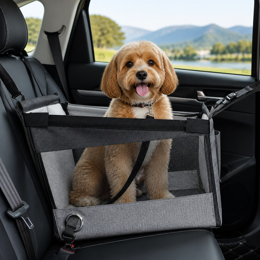 Ortekor Stable Waterproof & Safety Mesh Car Pet Seat