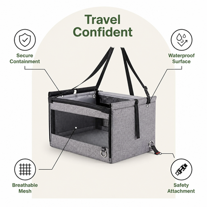 Ortekor Stable Waterproof & Safety Mesh Car Pet Seat