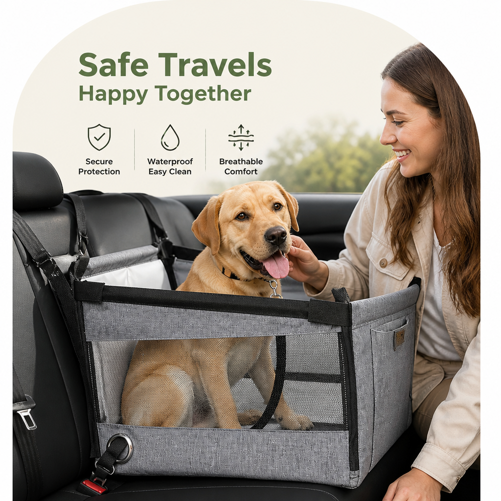 Ortekor Stable Waterproof & Safety Mesh Car Pet Seat