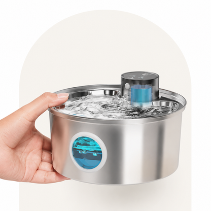 Ortekor Stainless Steel USB Rechargeable Sensor Pet Fountain
