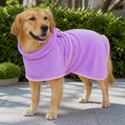 Ortekor Super-Absorbent Microfiber Hooded Dog Bathrobe