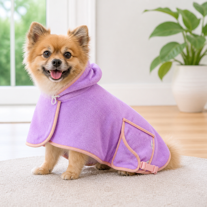 Ortekor Super-Absorbent Microfiber Hooded Dog Bathrobe
