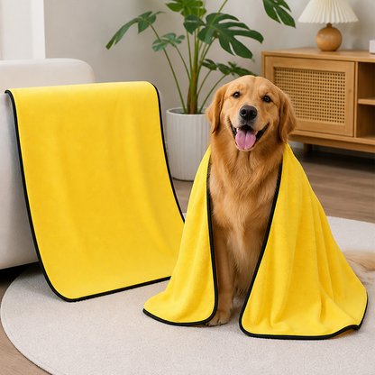 Ortekor Super-Absorbent Microfiber Quick-Dry & Machine Washable Dog Bath Towel