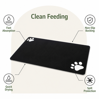 Ortekor Super-Absorbent Quick-Dry & Non-Slip Dog Bowl Mat
