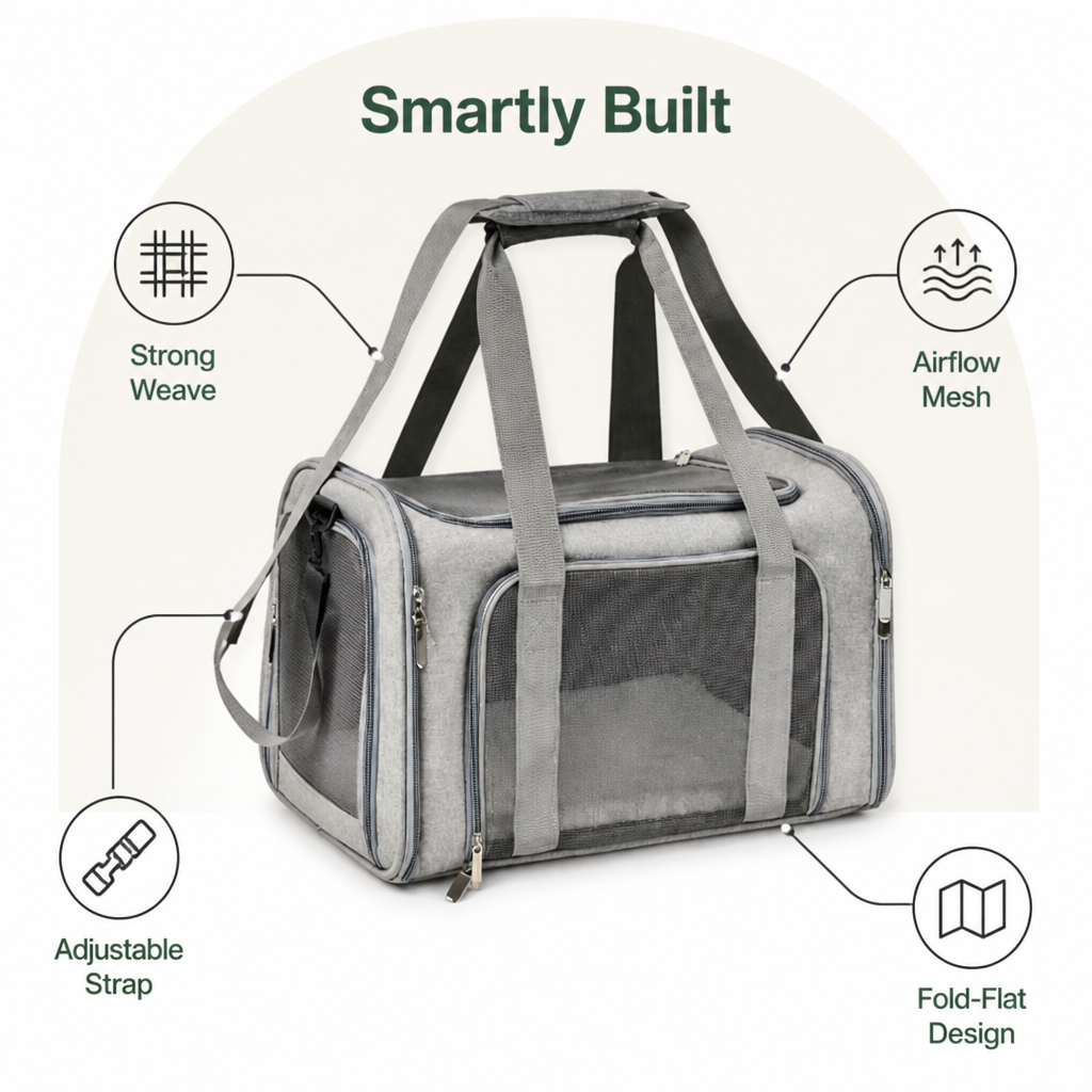 Ortekor TSA-Approved Collapsible Mesh Travel Carrier