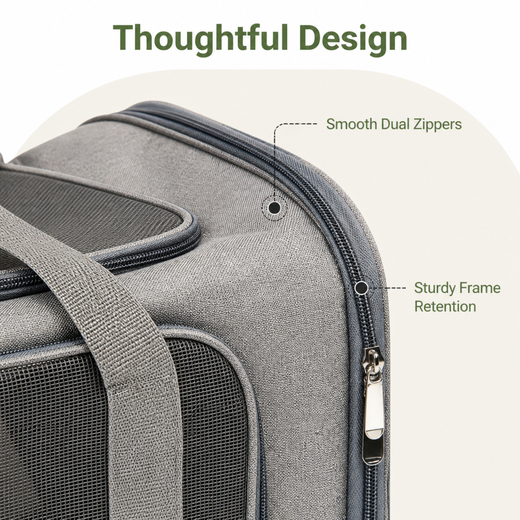 Ortekor TSA-Approved Collapsible Mesh Travel Carrier