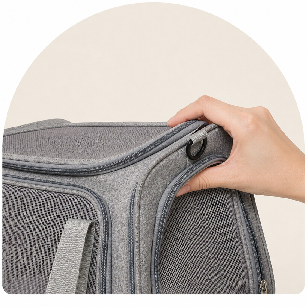 Ortekor TSA-Approved Collapsible Mesh Travel Carrier