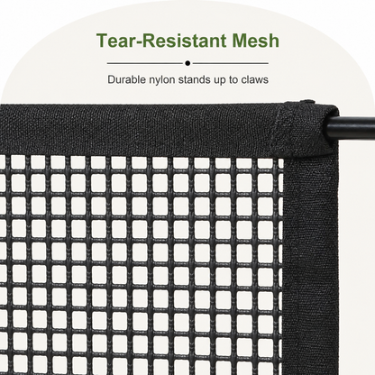 Ortekor Tear-Resistant Nylon Mesh Dog Gate (Adhesive Hooks)