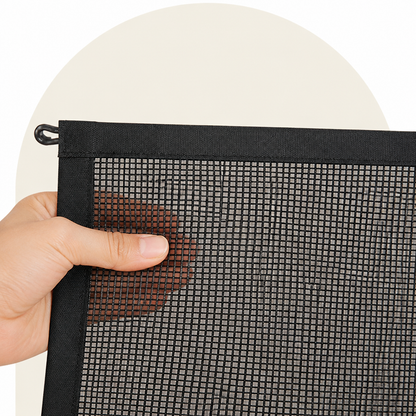 Ortekor Tear-Resistant Nylon Mesh Dog Gate (Adhesive Hooks)