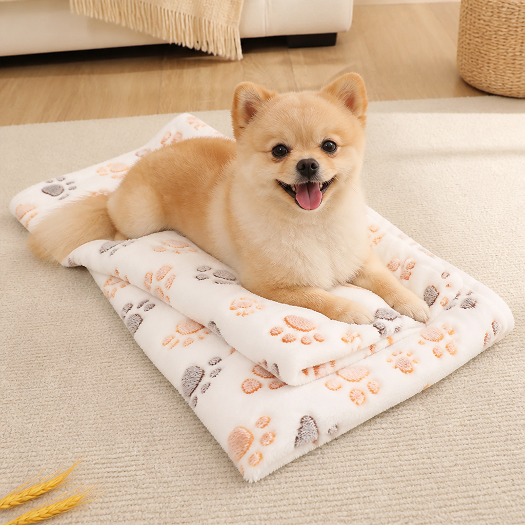 Ortekor Thermal Plush Coral Fleece Pet Blanket