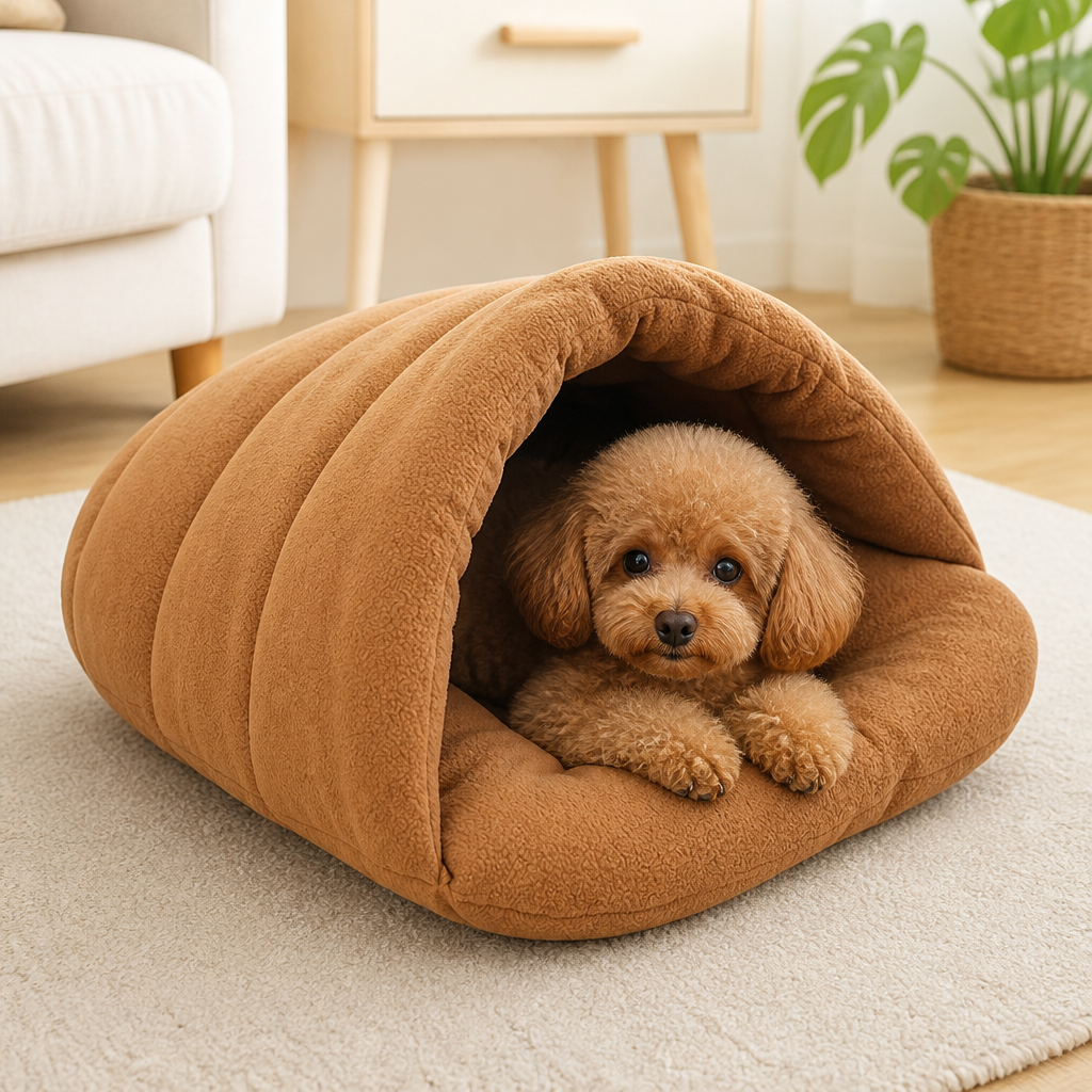 Ortekor Thick Fleece & Calming Cave Bed