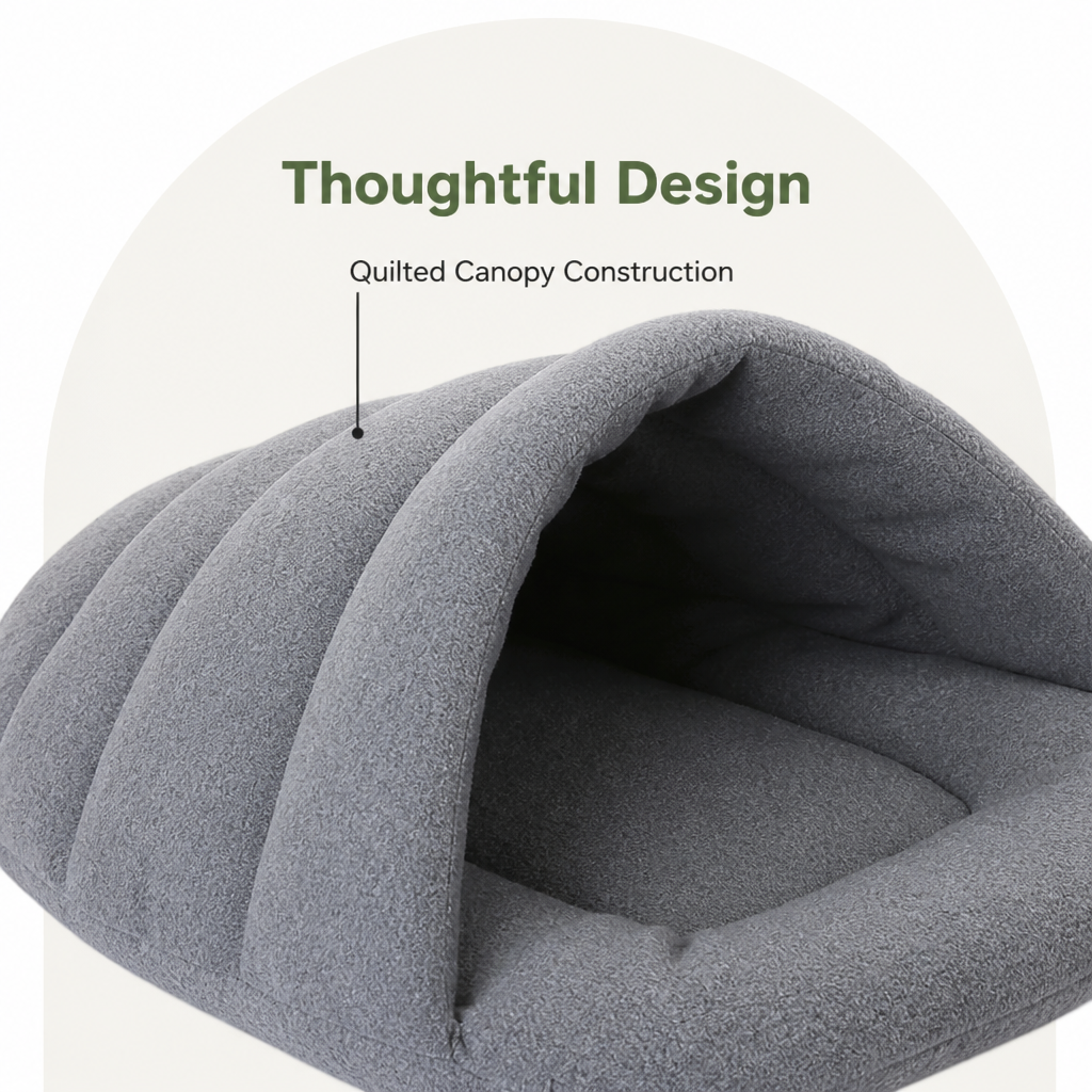 Ortekor Thick Fleece & Calming Cave Bed