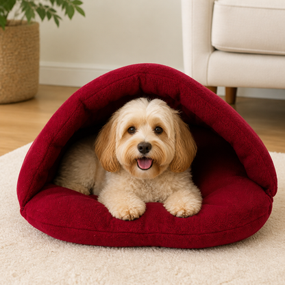 Ortekor Thick Fleece & Calming Cave Bed