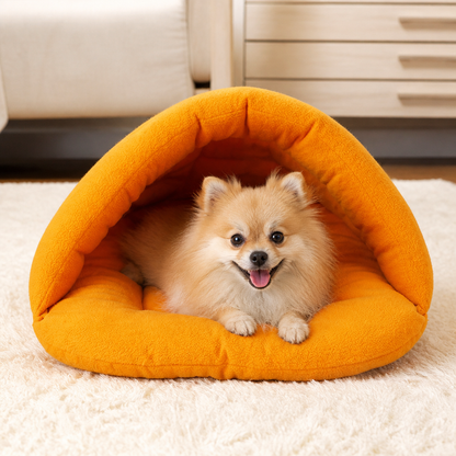 Ortekor Thick Fleece & Calming Cave Bed