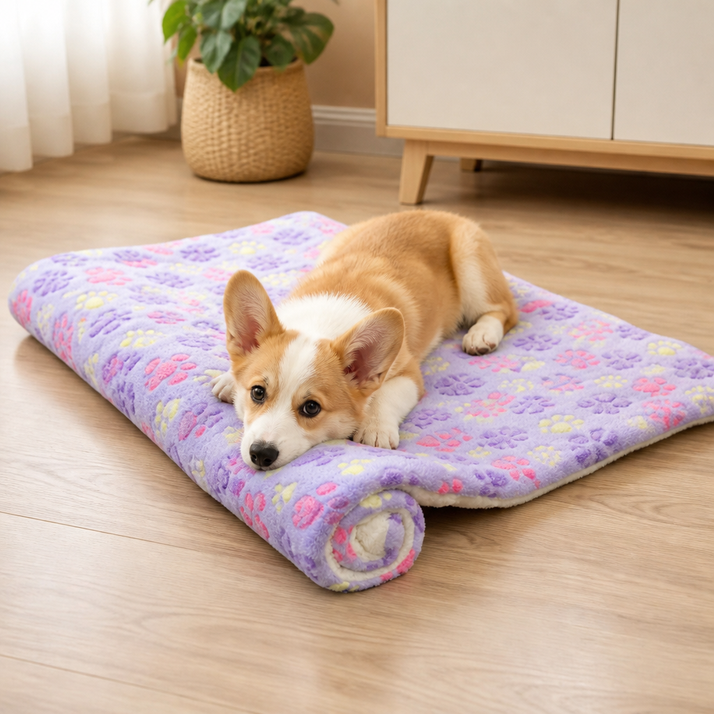 Ortekor Thick Plush Flannel & Non-Slip Dog Bed