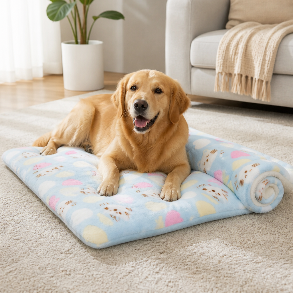 Ortekor Thick Plush Flannel & Non-Slip Dog Bed
