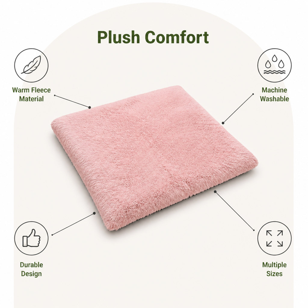 Ortekor Thick Plush Fleece & Washable Pet Mat