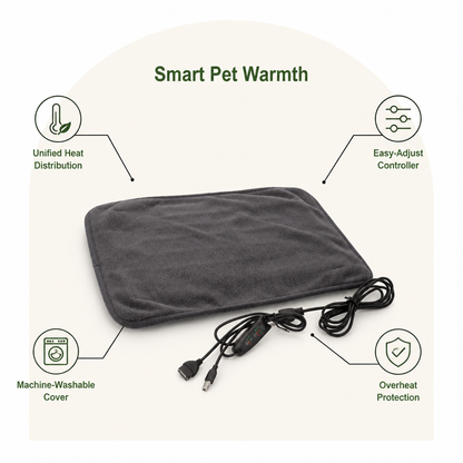 Ortekor USB Heated & Self-Warming Pet Mat (Machine-Washable Cover)