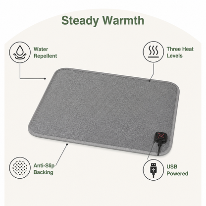 Ortekor USB-Powered Waterproof Non-Slip Heated Pet Pad
