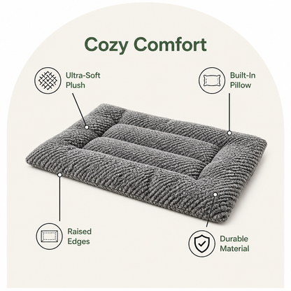 Ortekor Ultra-Soft Plush Bolster Dog Crate Pad