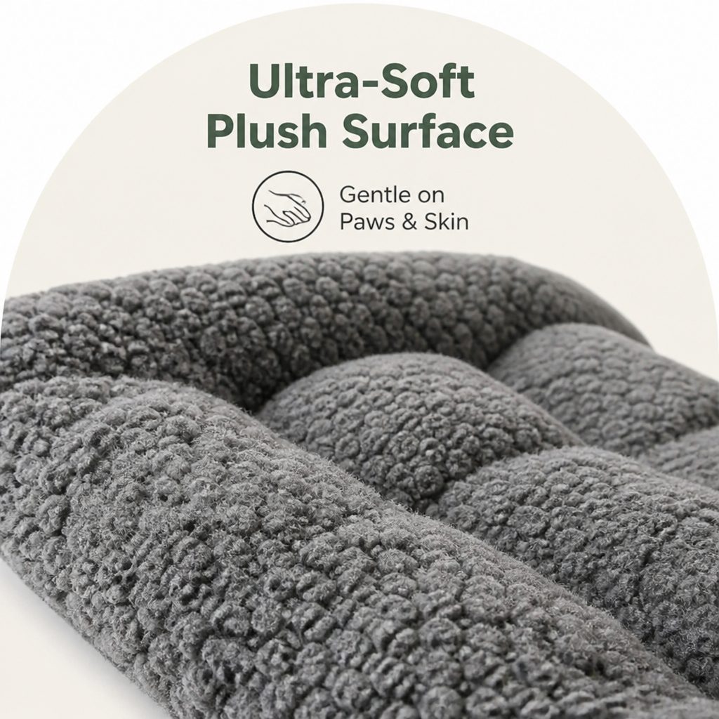Ortekor Ultra-Soft Plush Bolster Dog Crate Pad