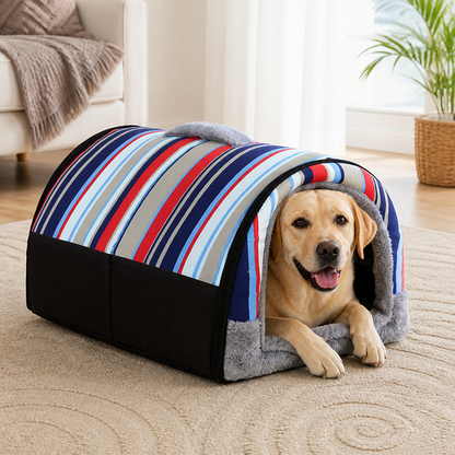 Ortekor Warm & Washable Plush Cave Dog Bed