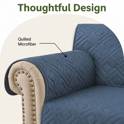 Ortekor Water-Repellent Quilted Sofa Cover (Anti-Slip Straps)