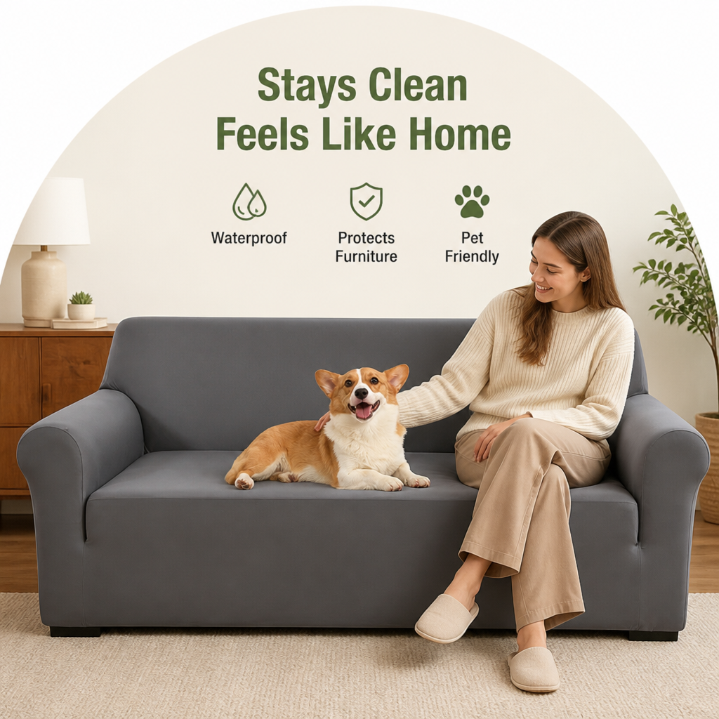 Ortekor Waterproof & Anti-Slip Stretch Sofa Slipcover (Universal Fit)