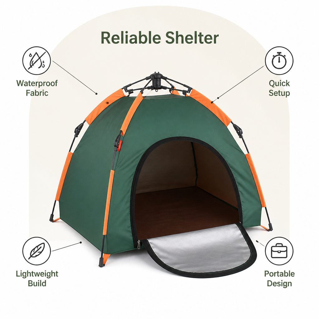 Ortekor Waterproof Automatic Pop-Up Pet Tent