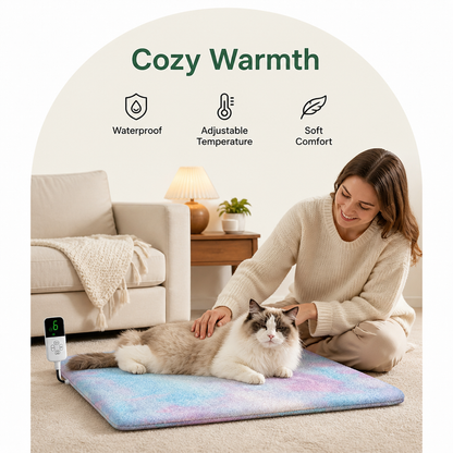 Ortekor Waterproof Electric Pet Heating Pad (Adjustable Temperature)