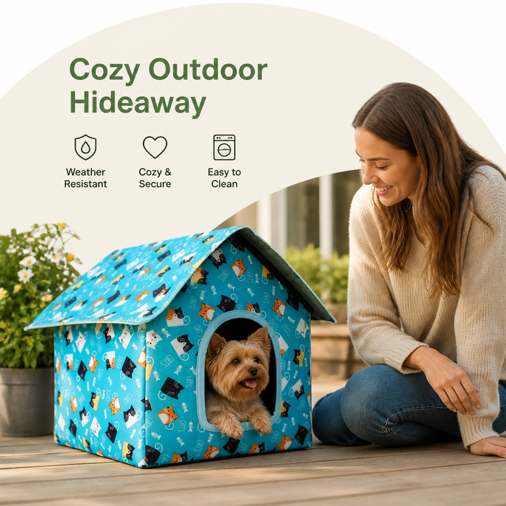 Ortekor Waterproof Foldable & Washable Small Pet House