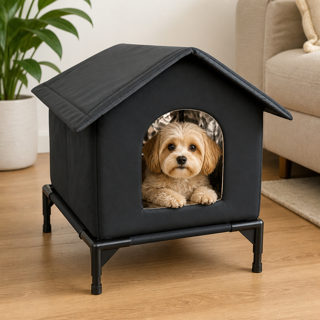 Ortekor Waterproof & Insulated Foldable Pet Cave Bed (Washable)