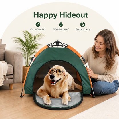 Ortekor Waterproof & Lightweight Pop-Up Pet Tent (Removable Cushion)