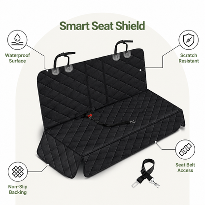 Ortekor Waterproof & Non-Slip Back Seat Dog Cover (Convertible)