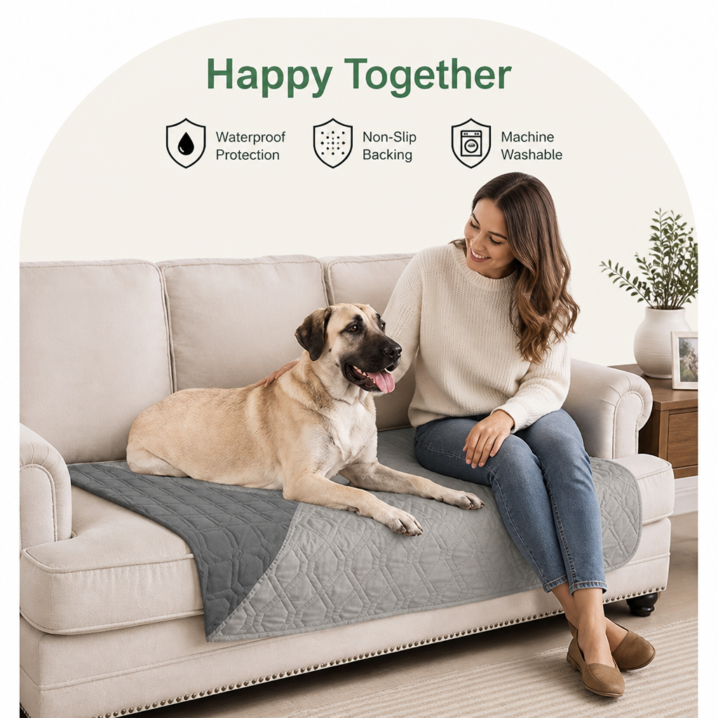 Ortekor Waterproof Non-Slip Quilted Sofa & Bed Protector