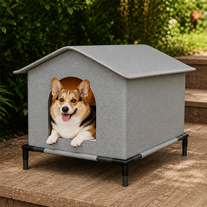 Ortekor Waterproof Plush Insulated Pet Cave (Foldable & Washable)