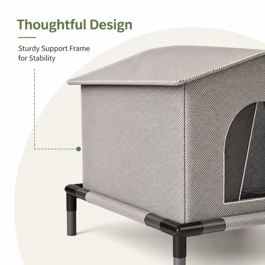 Ortekor Waterproof Plush Insulated Pet Cave (Foldable & Washable)