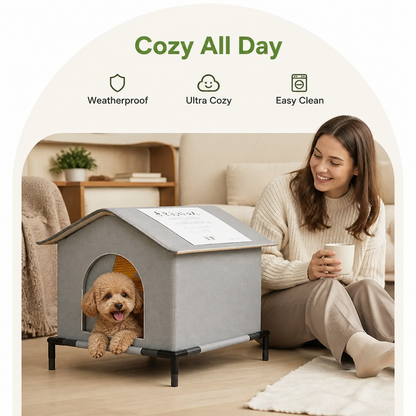 Ortekor Waterproof Plush & Washable Pet Cave Bed