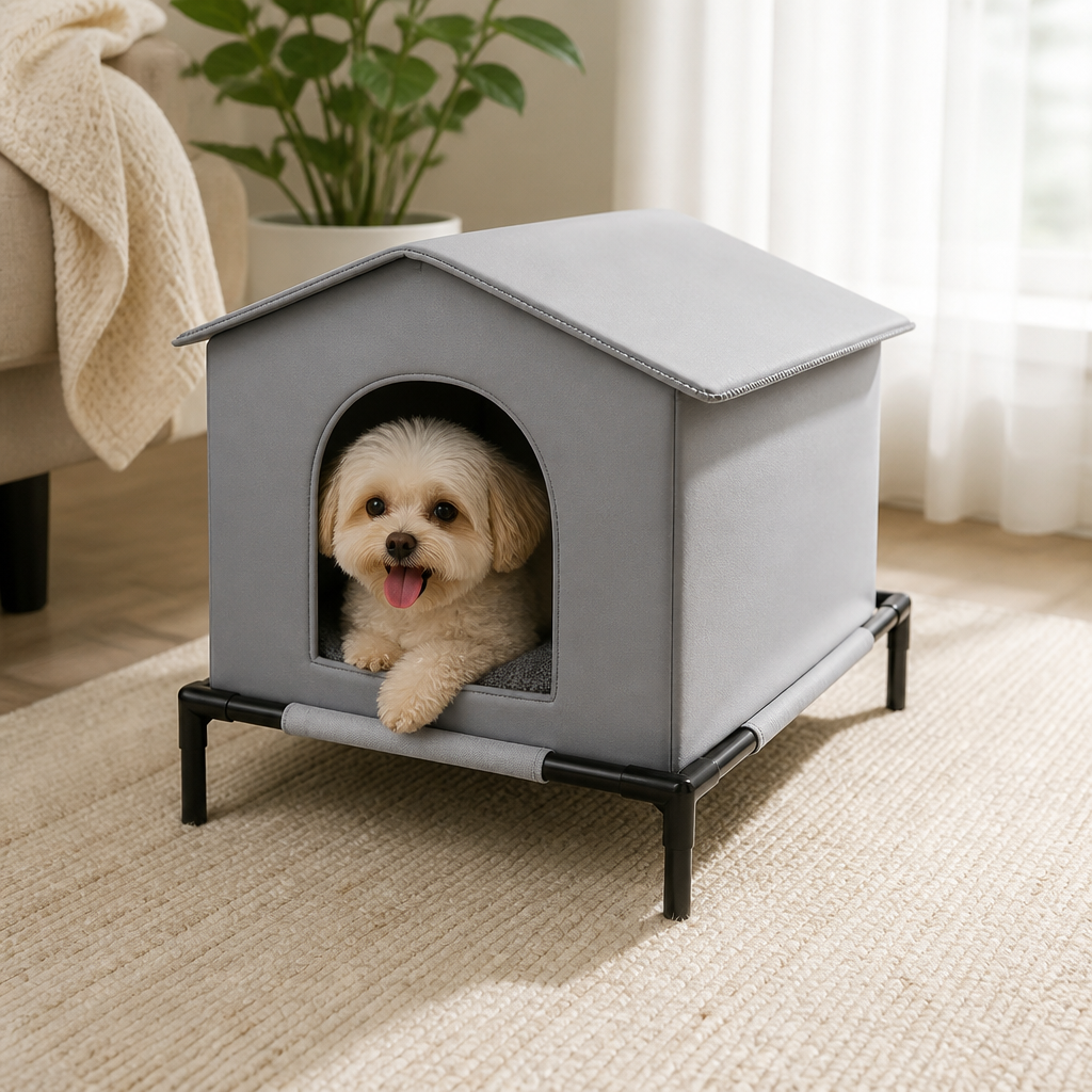 Ortekor Waterproof Plush & Washable Pet Cave Bed