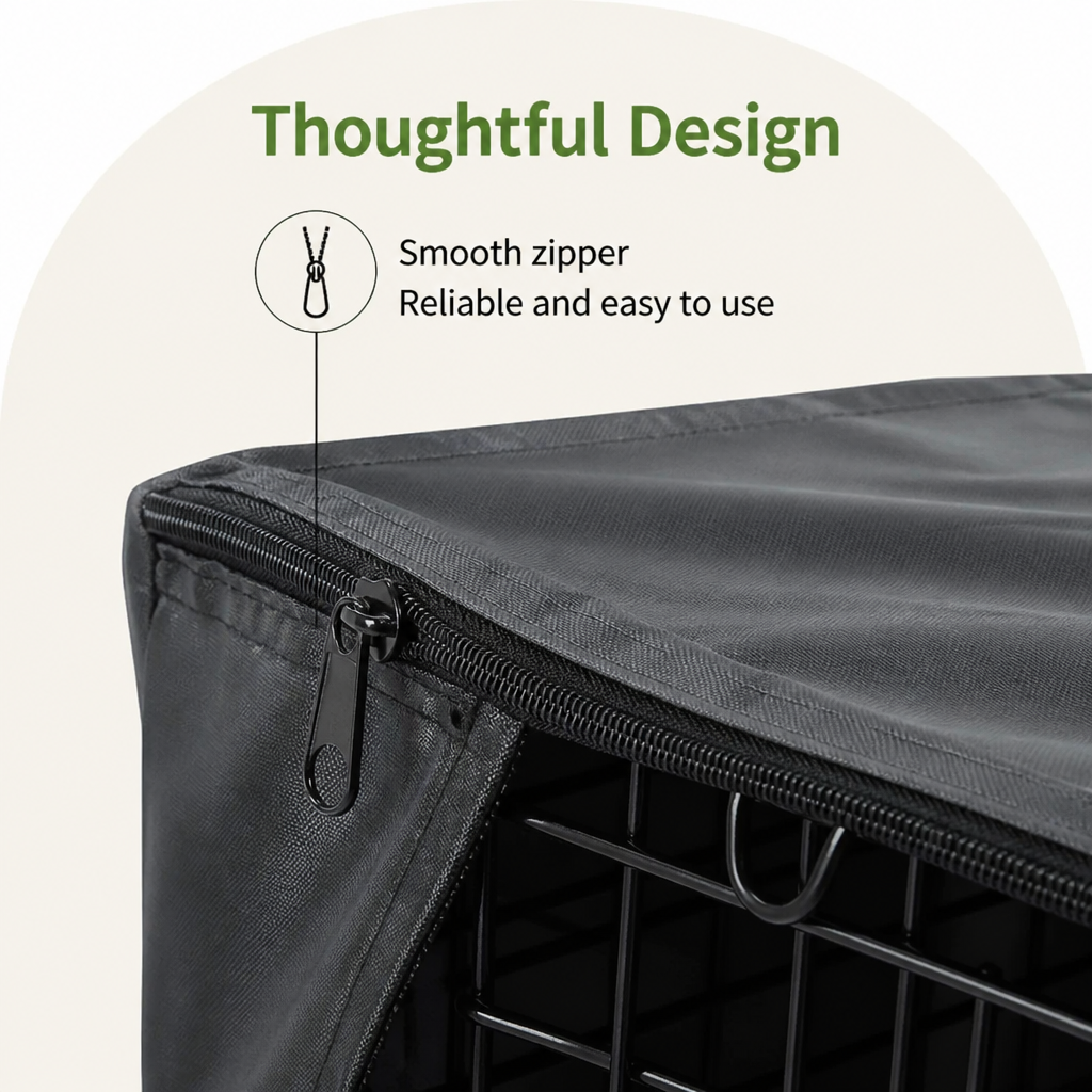Ortekor Waterproof Silver-Coated Crate Cover (Double-Door Ventilation)