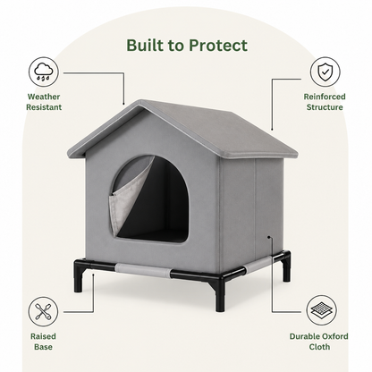 Ortekor Weather-Resistant Oxford Cloth Pet House (3 Sizes)