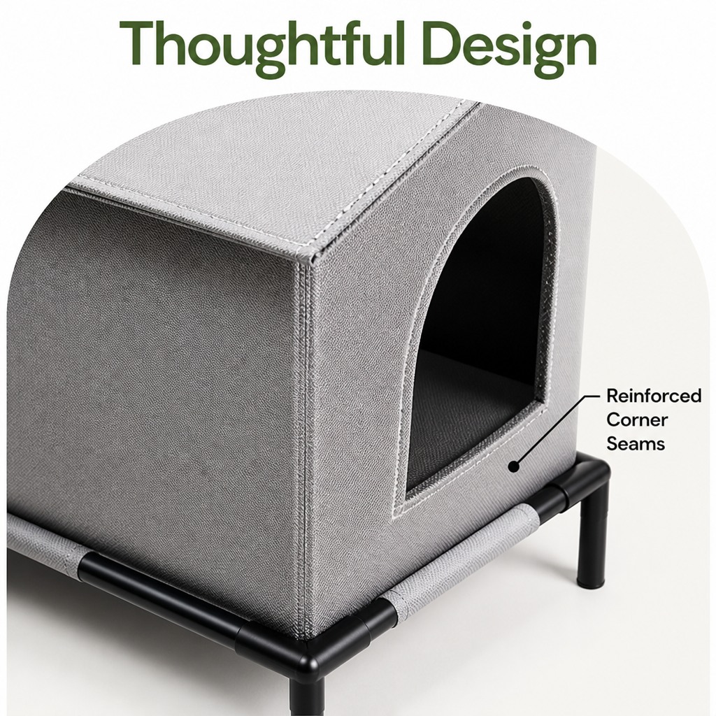 Ortekor Weather-Resistant Oxford Cloth Pet House (3 Sizes)