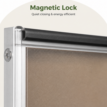 Ortekor Weatherproof Aluminum Frame & Magnetic Lock Pet Door (Fits 0.42–2 In Doors)