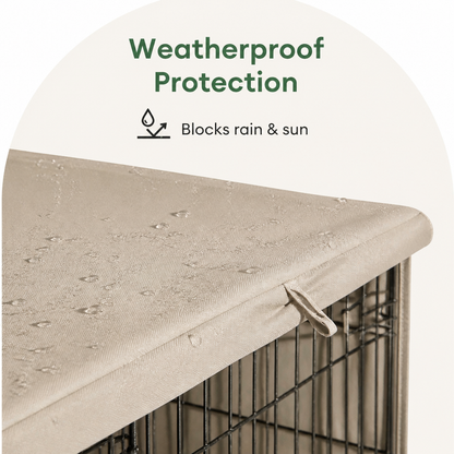 Ortekor Weatherproof Oxford Fabric & Mesh Windows Crate Cover